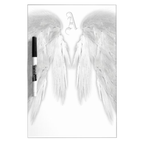 ANGEL WINGS Monogram White Dry Erase Board