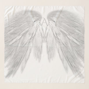 ANGEL WINGS Monogram White Scarf