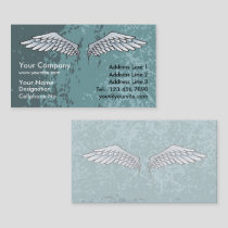 Angel Wings Muddy Blue Business Card