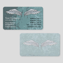 Angel Wings Muddy Blue Business Card