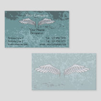 Angel Wings Muddy Blue Business Card