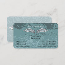 Angel Wings Muddy Blue Business Card