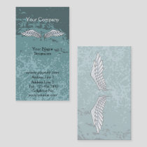 Angel Wings Muddy Blue Business Card