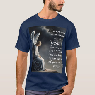 *"Angel Wings of Worth - Inspirational Quote Art"* T-Shirt
