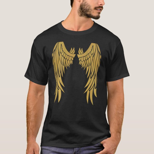 Angel Wings on your Back - Gold Glam Heavenly Fant T-Shirt (Front)