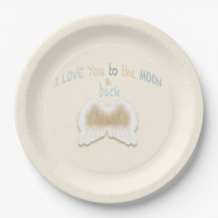 Angel Wings Paper Plates 9"