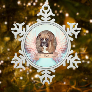 Angel Wings Pet Memorial Snowflake Ornament