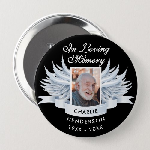Angel Wings Photo Loving Memory Funeral/Memorial