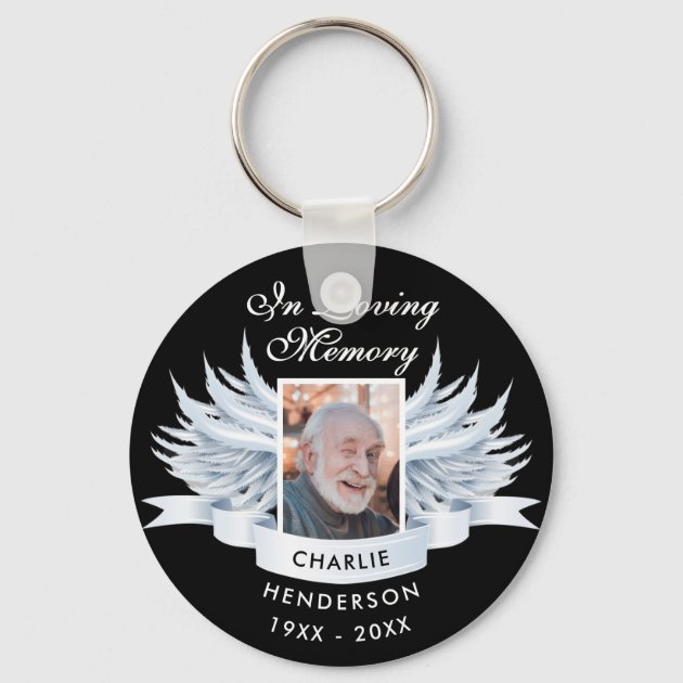 Personalised In Memory – Angel Wings Metal Photo Christmas Tree Decoration - Foto 5