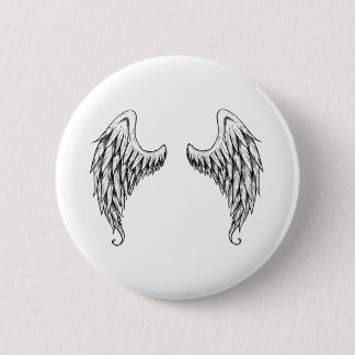 Angel wings pinback button