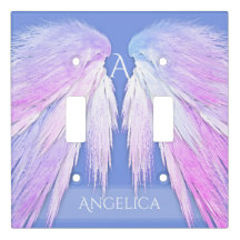 ANGEL WINGS Pink Soft Blue Dreamy Monogram
