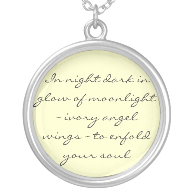 Angel Wings Poem Necklace (Front)