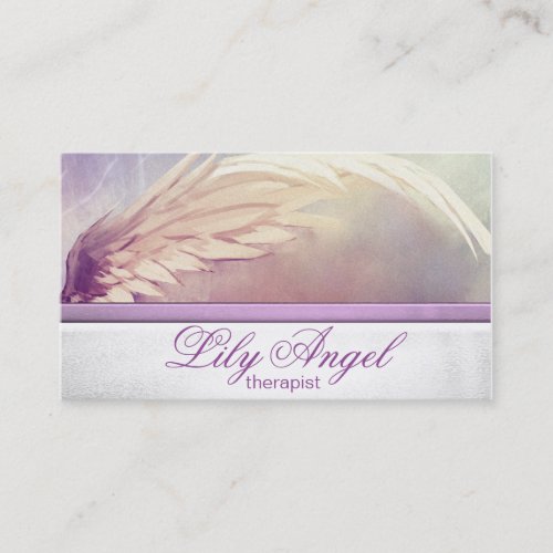 Angel Wings Purple Lavender business card