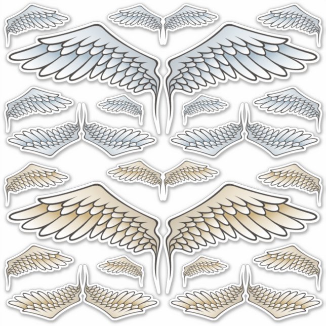 Angel Wings Set Stickers (Front)