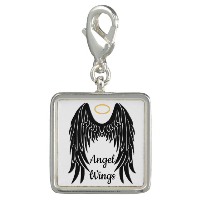 Angel Wings Silver Bracelet Charm Chaplet (Front)