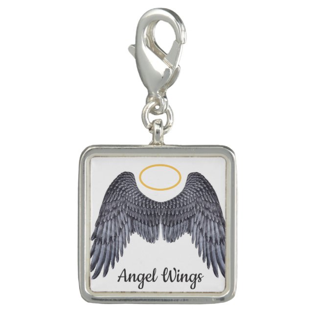 Angel Wings Silver Bracelet Charm Chaplet (Front)