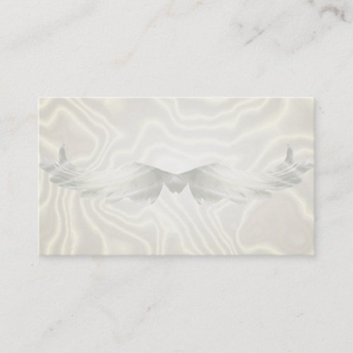 Angel Wings Silver Light Business Cards