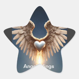 Angel Wings Small Matte Star Stickers