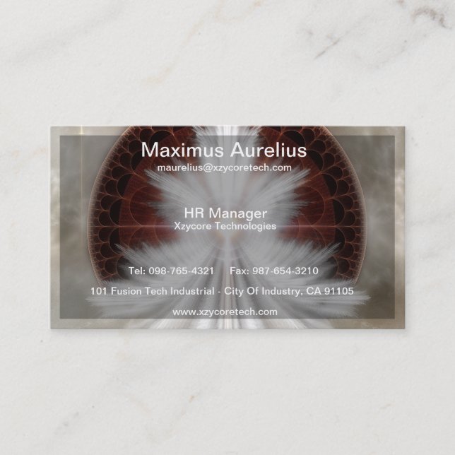 Angel Wings Snowflake Business Card (Front)