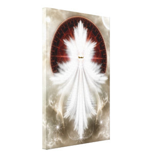 Angel Wings Snowflake Fractal Art Canvas Print