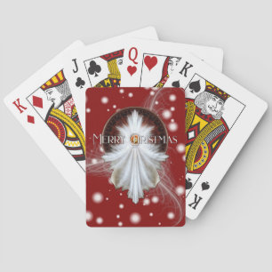 Angel Wings Snowflake Merry Christmas TW ISO Poker Cards