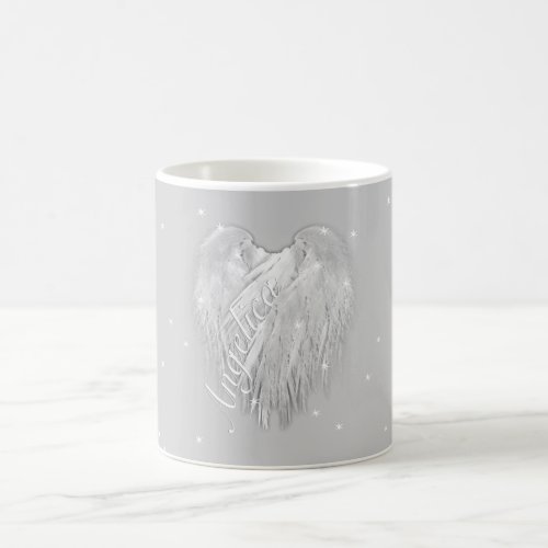 ANGEL WINGS Sparkle Heart Coffee Mug
