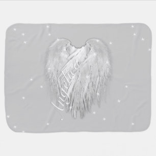 ANGEL WINGS Sparkle Heart Swaddle Blanket