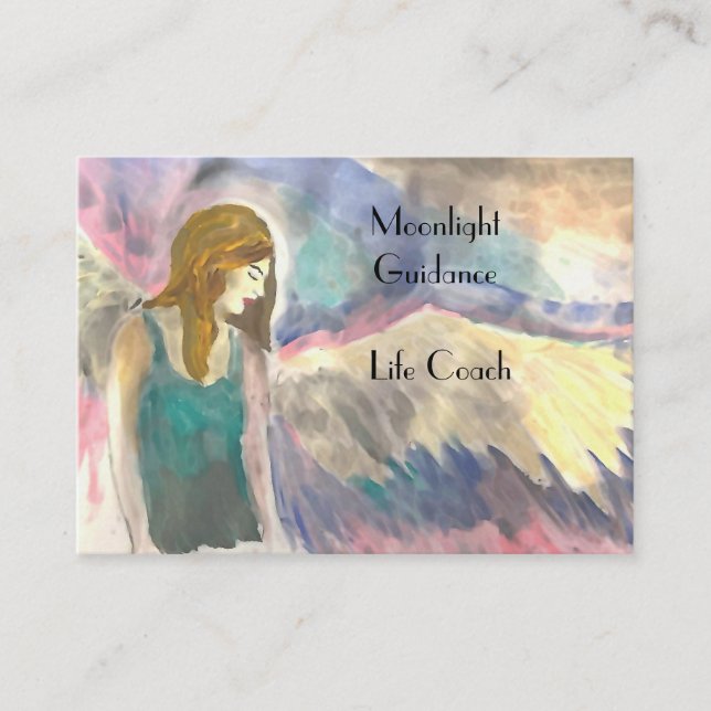 Angel Wings Spiritual Lightworker Business Card (Front)