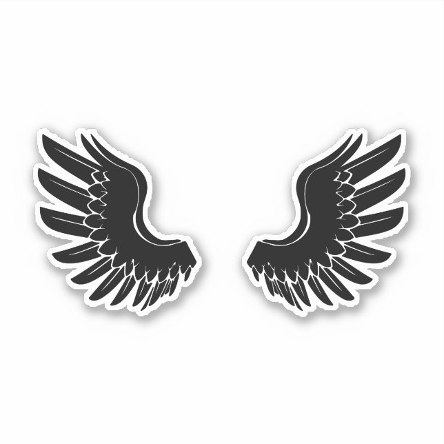 Angel Wings Sticker - A Retro Dream (Front)