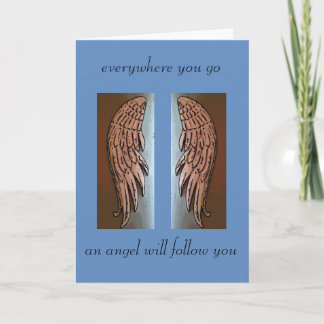Angel wings sympathy card