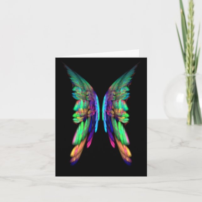 Angel Wings Sympathy Note Card (Front)