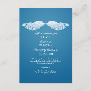 Angel Wings Sympathy Thank You Cards