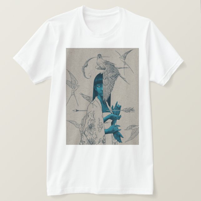 Angel Wings T-shirt – Minimal Spiritual Art (Design Front)