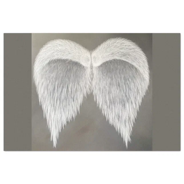 Angel Wing Silver Tissue Paper