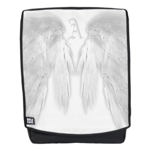 ANGEL WINGS White Custom Monogram Backpack