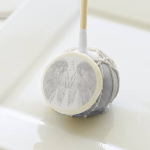 ANGEL WINGS White Custom Monogram Cake Pops