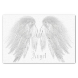 ANGEL WINGS White Custom Name Tissue Paper