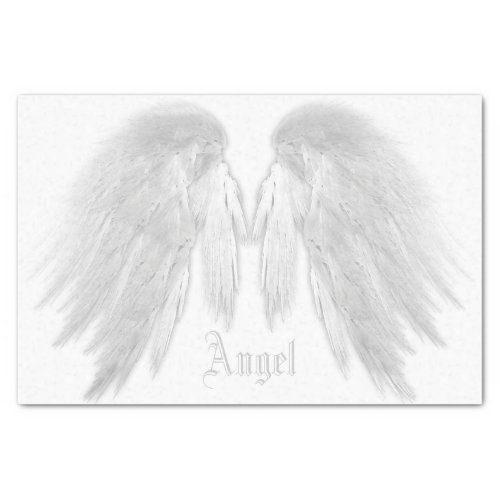 ANGEL WINGS White Custom Name Tissue Paper
