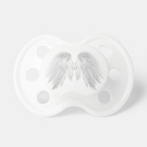 ANGEL WINGS White Customizable Pacifier