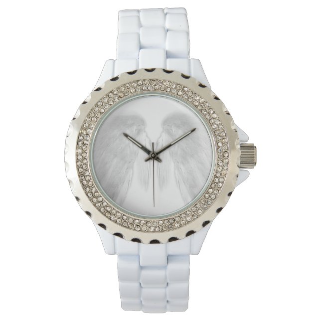ANGEL WINGS White Customizable Watch (Front)