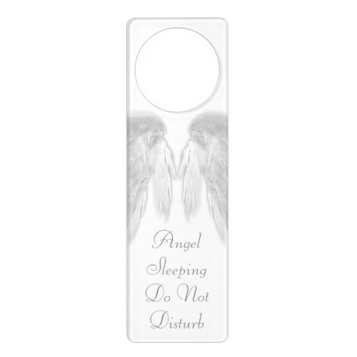 ANGEL WINGS White Do Not Disturb Door Hanger