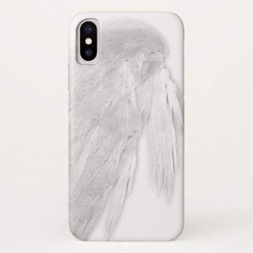 ANGEL WINGS White Left Customizable iPhone XS Case