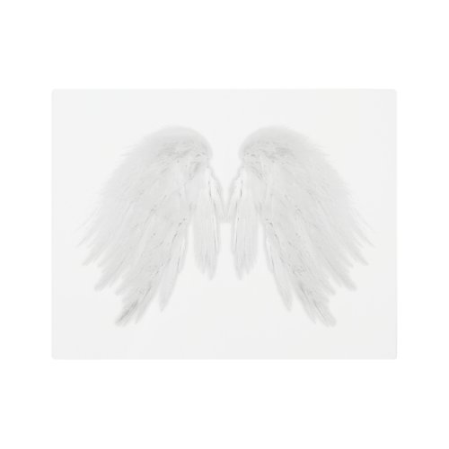 ANGEL WINGS White Metal Print