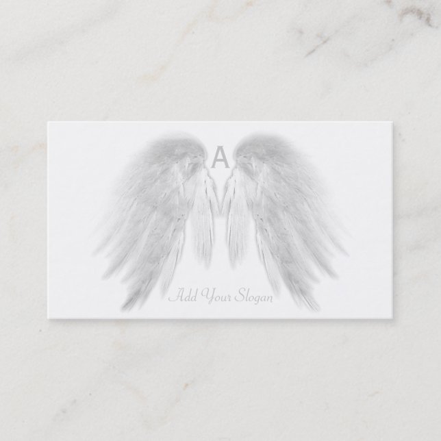 ANGEL WINGS White You Pick Color Custom Business Card (Front)