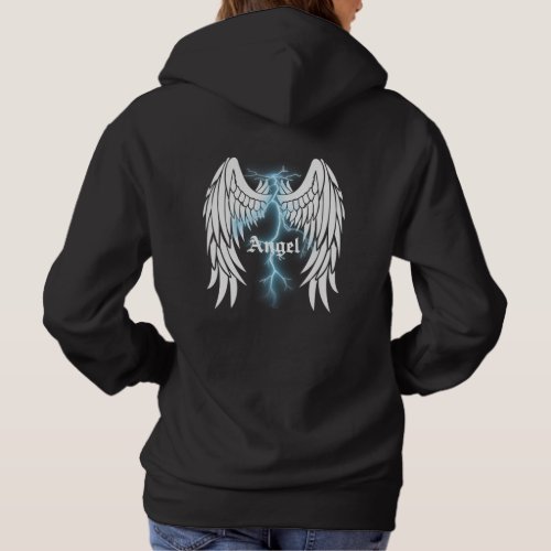 Angel Wings With Lightning Bolt Hoodie