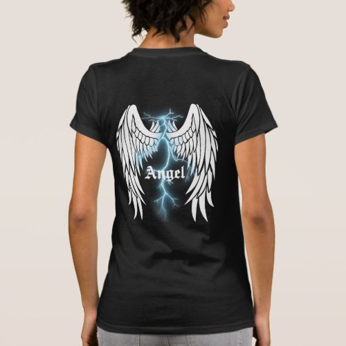 Angel Wings With Lightning Bolt T_Shirt