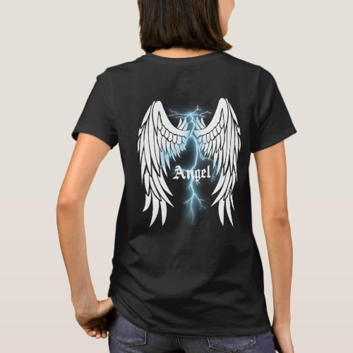 Angel Wings With Lightning Bolt T_Shirt