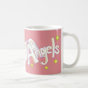 Angel Wings Word Art Custom Coffee Cup Mug