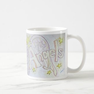 Angel Wings Word Art Custom Coffee Mug