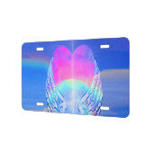 Angel Wings Wrapped Around a Heart License Plate | Zazzle